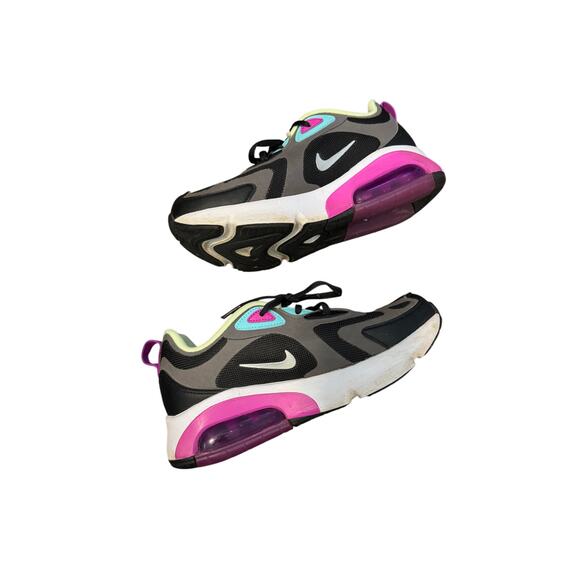 GS) Nike Air Max 200  Nike Air Max 200 GS Low Women\'s Black Gray Mesh Trainer Sneaker Shoe U.S. 5.5 4Y